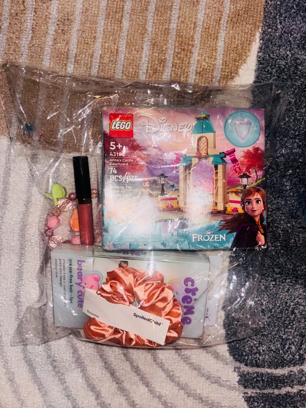 LEGO Disney Frozen Anna's Castle Courtyard Playset with Pink and Teal Accents